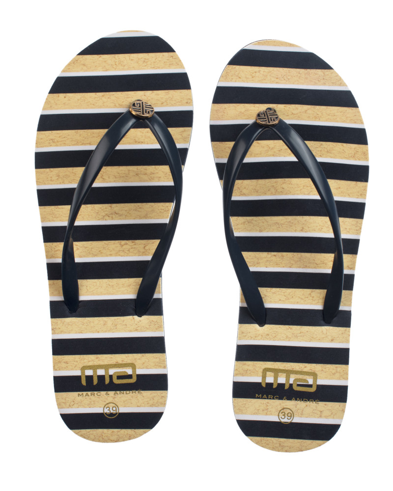 Джапанки в черно и бежово от Marc & André