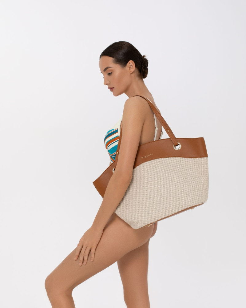 Лятна чанта Бежово/Кафяво от Marc & Andre