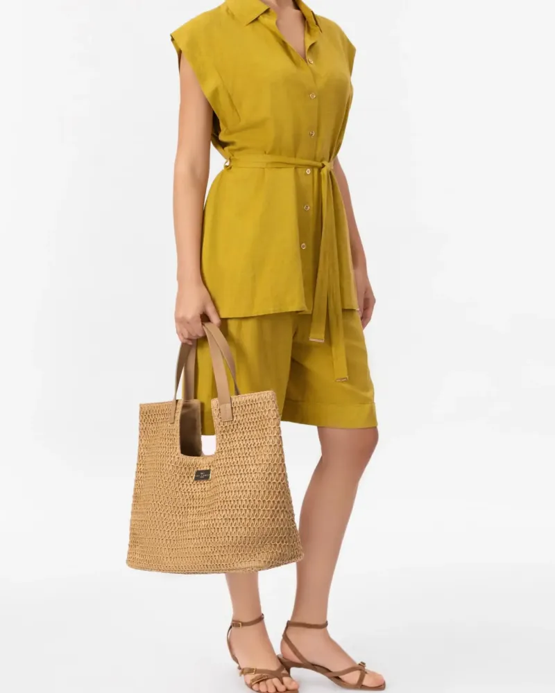 Лятна плетена чанта Hobo