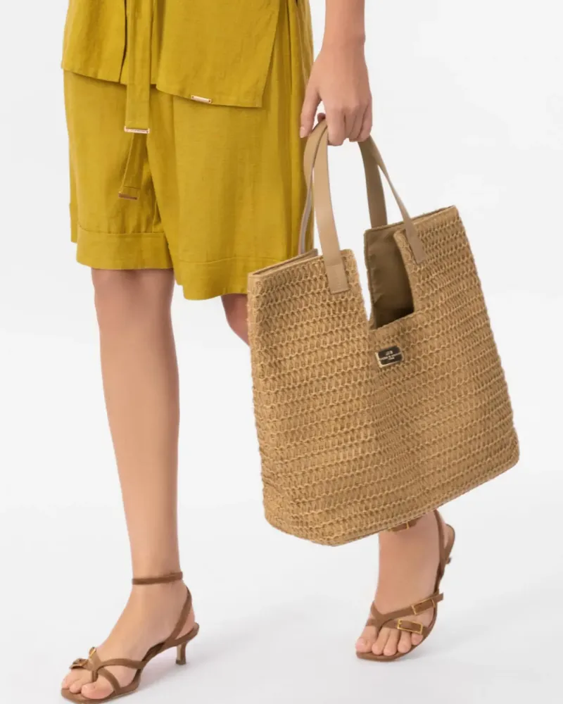 Лятна плетена чанта Hobo