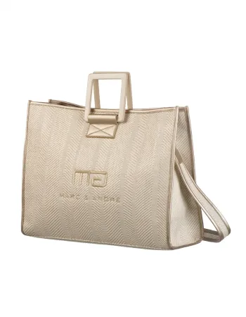 Елегантна лятна чанта в кремав нюанс