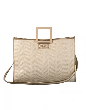 Елегантна лятна чанта в кремав нюанс