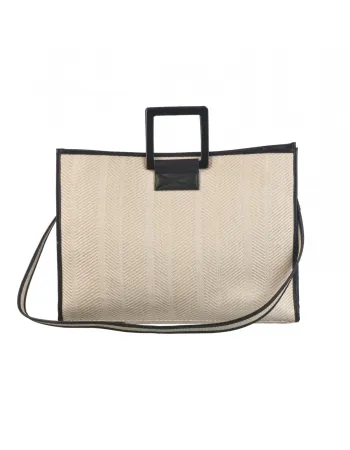 Елегантна лятна чанта в кремав цвят