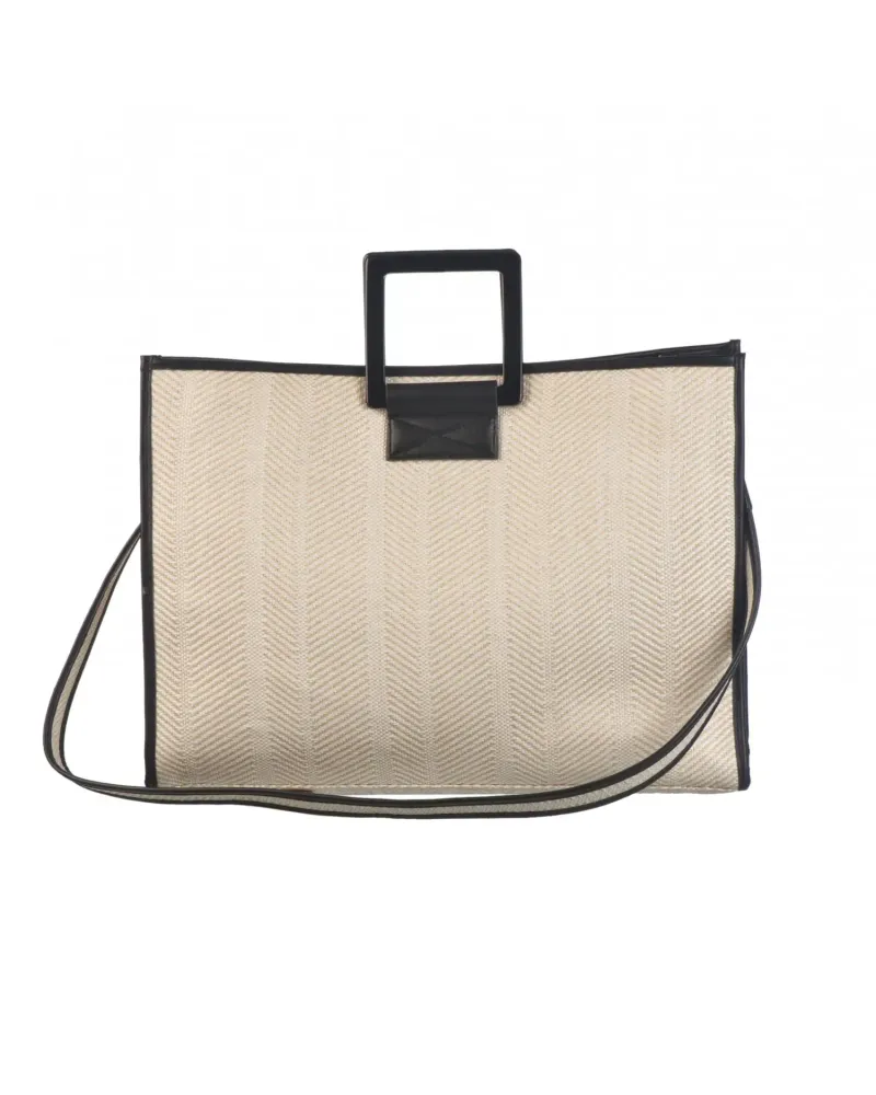 Елегантна лятна чанта в кремав цвят