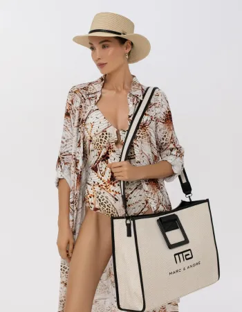 Елегантна лятна чанта в кремав цвят