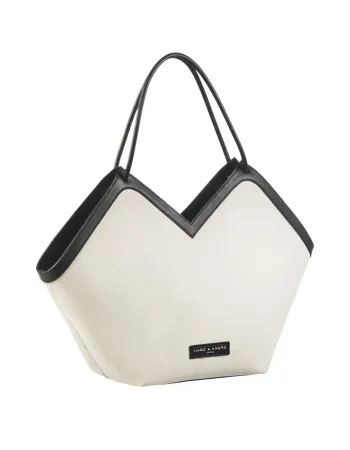 Елегантна лятна чанта беж и черно City Bag