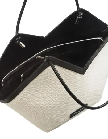 Елегантна лятна чанта беж и черно City Bag