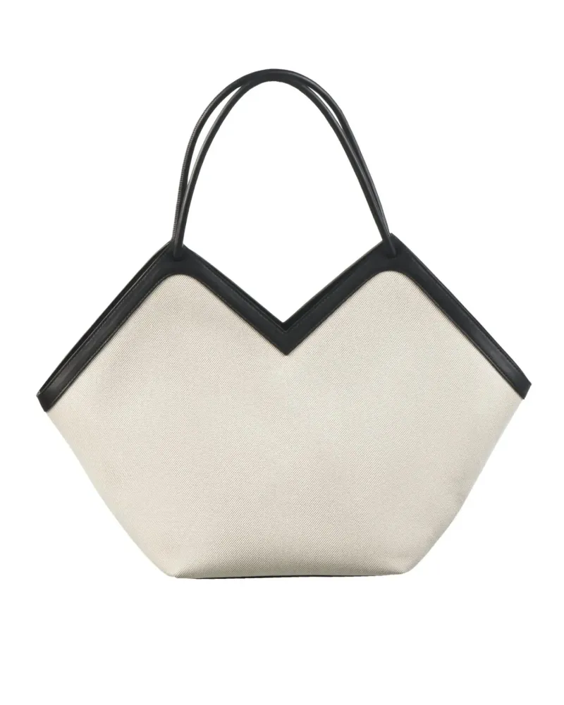 Елегантна лятна чанта беж и черно City Bag