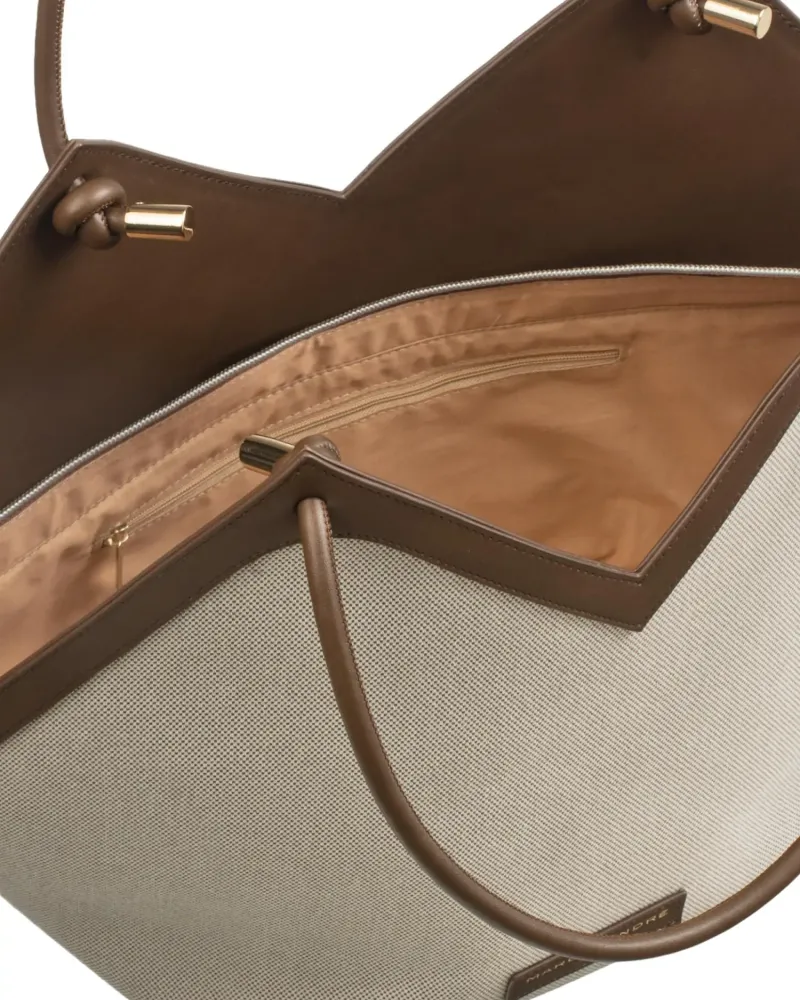 Елегантна лятна чанта беж и кафяво City Bag