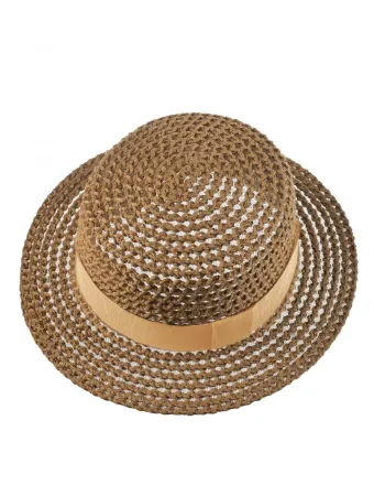 Лятна памучна шапка в кафяв цвят Voyage