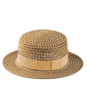 Лятна памучна шапка в кафяв цвят Voyage