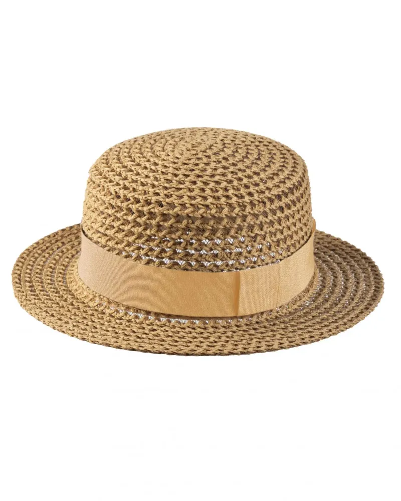 Лятна памучна шапка в кафяв цвят Voyage