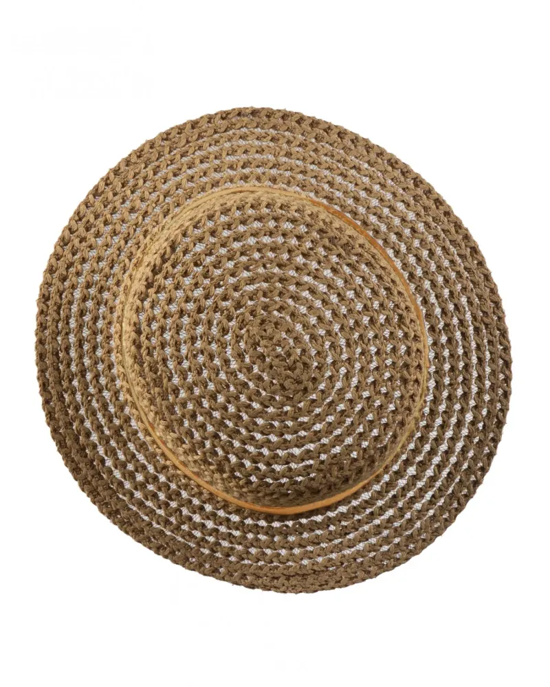 Лятна памучна шапка в кафяв цвят Voyage