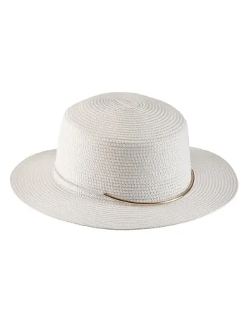 Лятна шапка в бял цвят Canotier