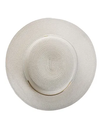 Лятна шапка в бял цвят Canotier