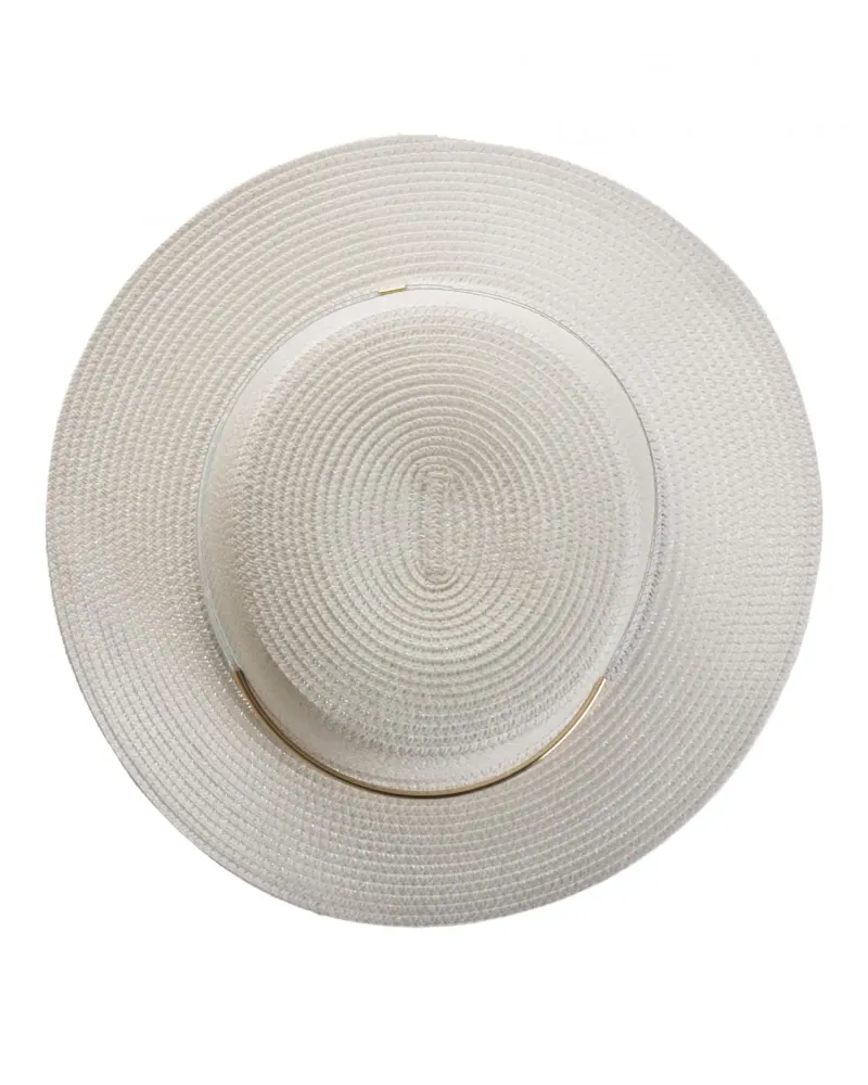 Лятна шапка в бял цвят Canotier