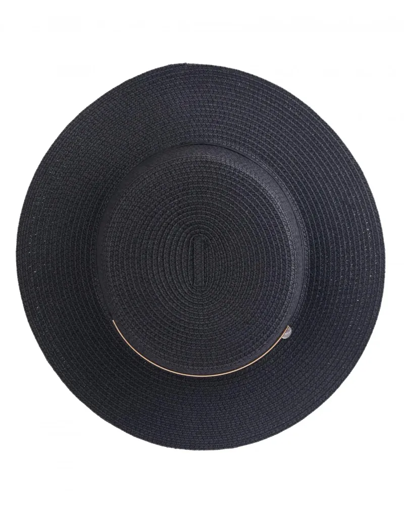 Лятна шапка в черен цвят Canotier