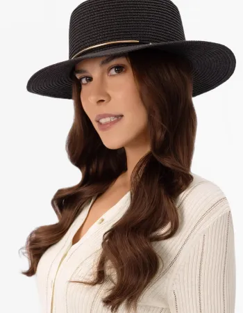 Лятна шапка в черен цвят Canotier