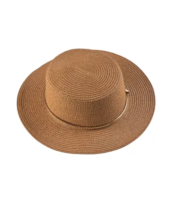 Лятна шапка в кафяв цвят Canotier