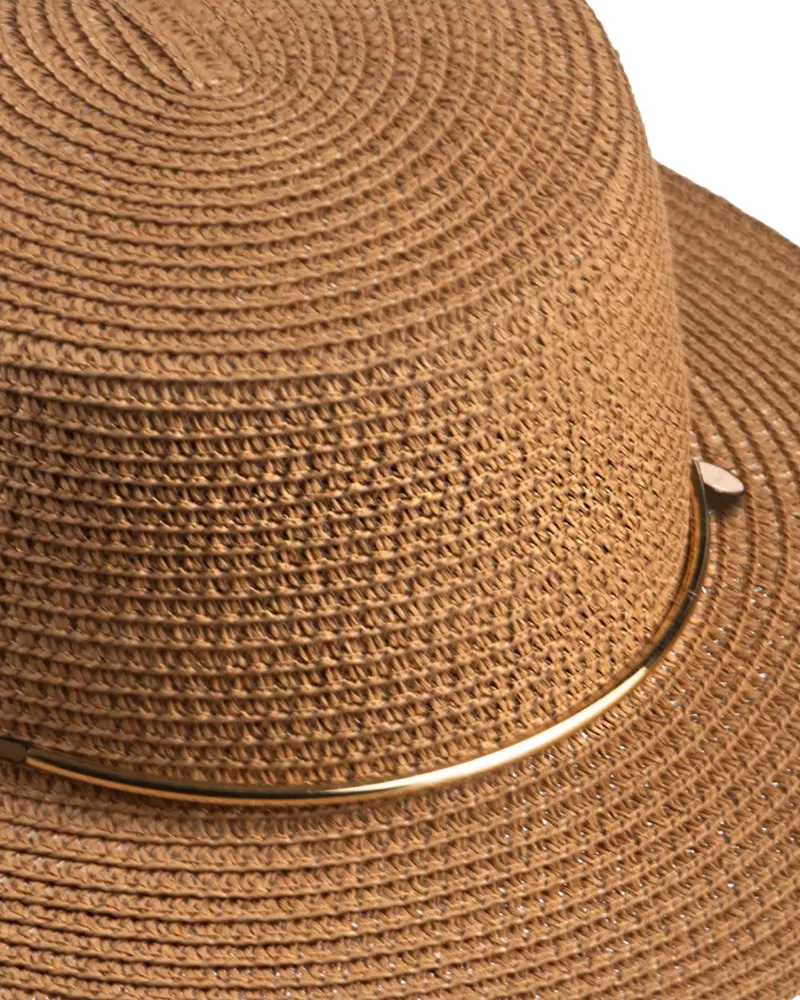 Лятна шапка в кафяв цвят Canotier