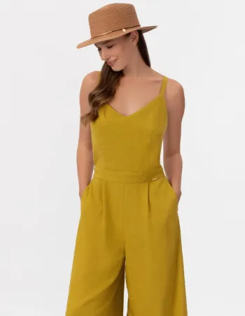 Лятна шапка в кафяв цвят Canotier