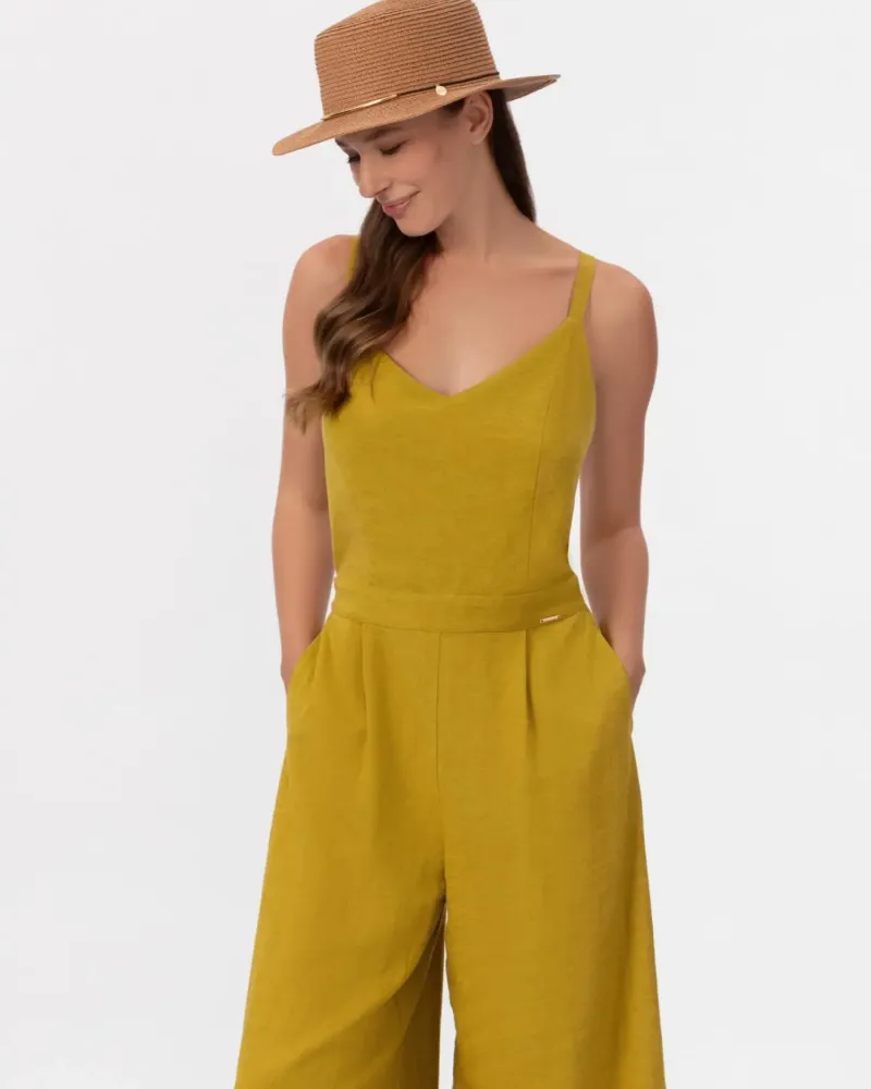 Лятна шапка в кафяв цвят Canotier