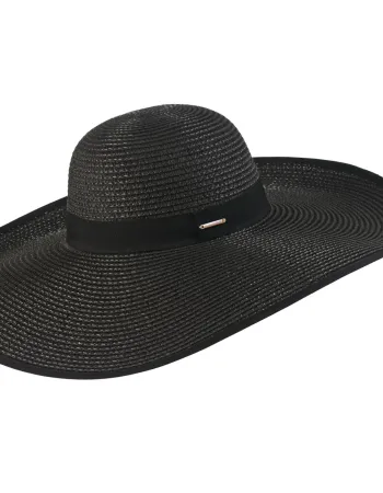 Черна шапка с широка периферия Edisse