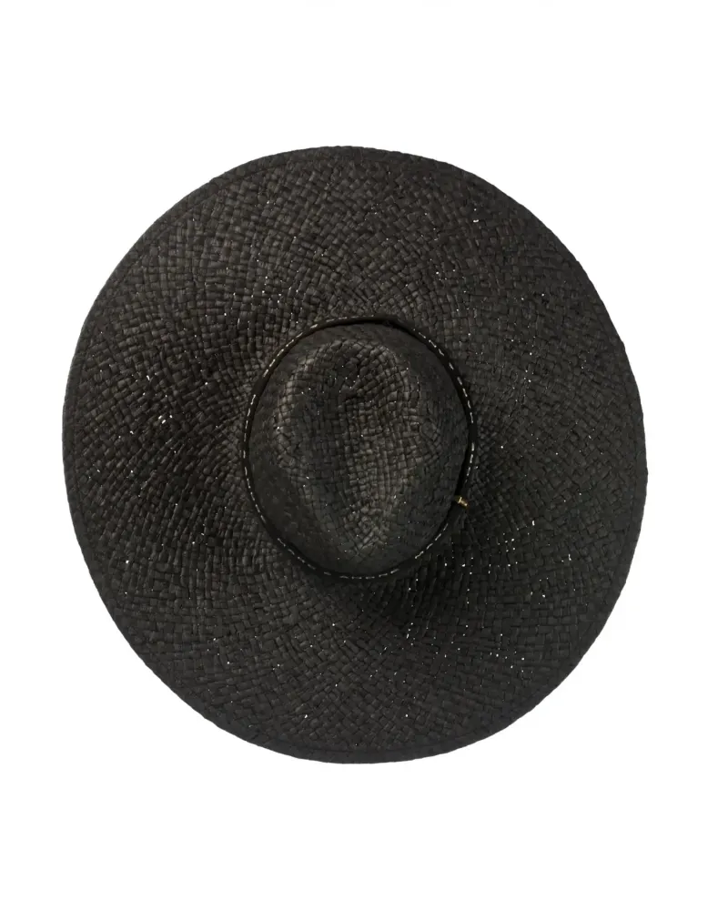 Черна шапка с широка периферия Sun Veil
