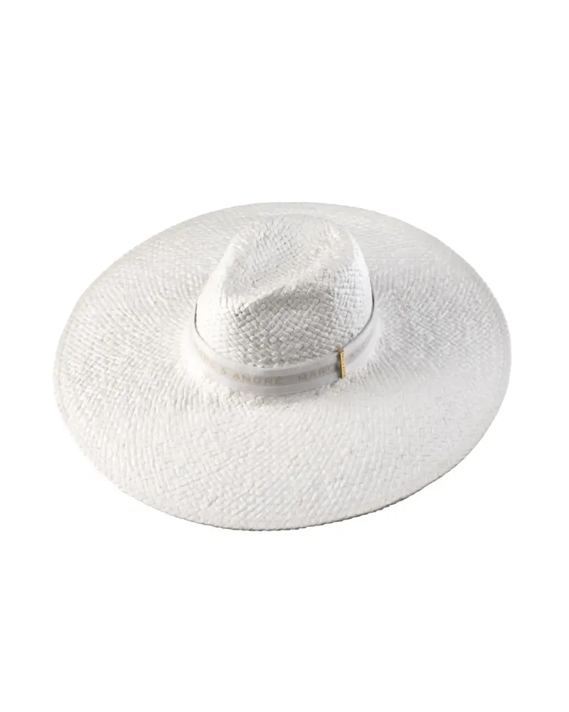 Бяла шапка с широка периферия Sun Veil