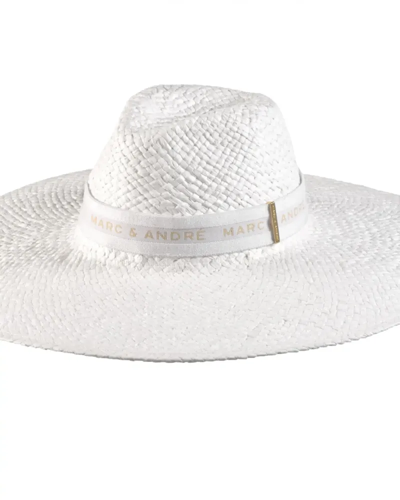 Бяла шапка с широка периферия Sun Veil