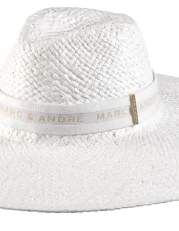 Бяла шапка с широка периферия Sun Veil