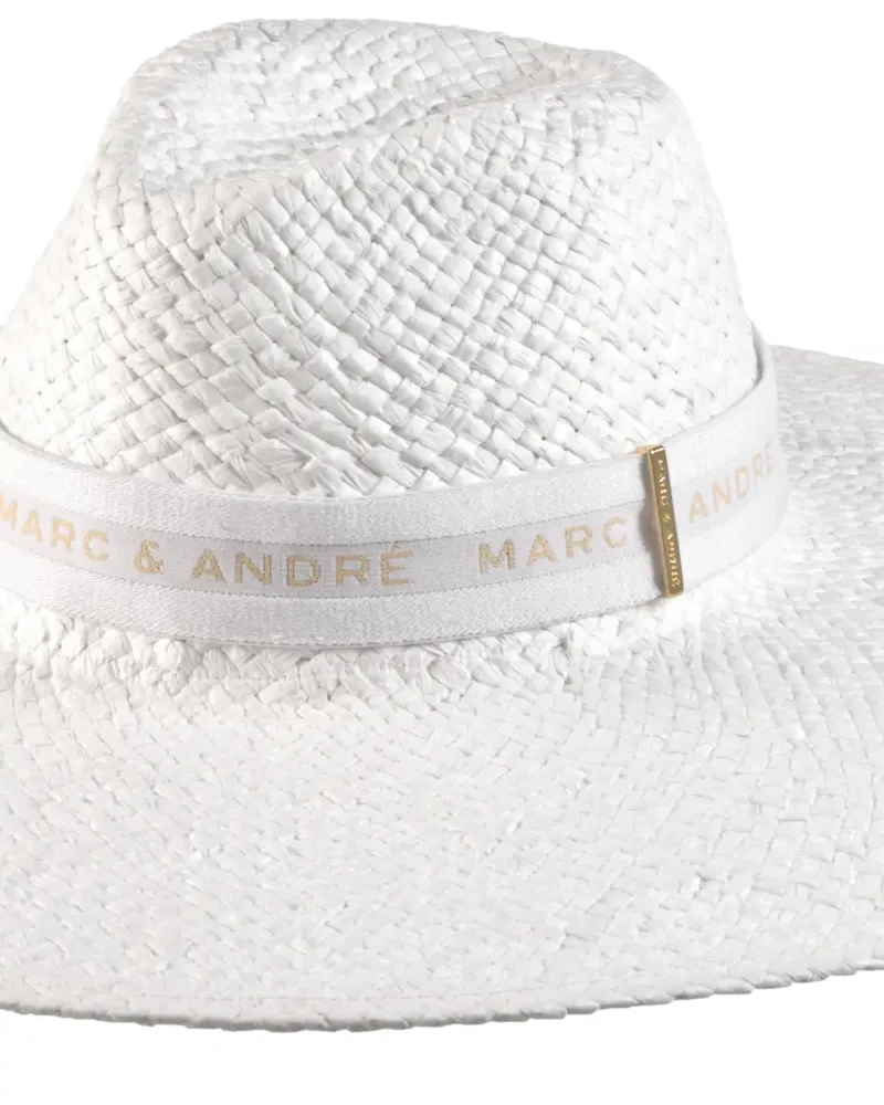 Бяла шапка с широка периферия Sun Veil