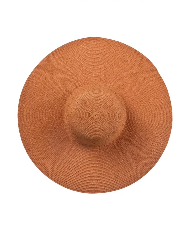 Шапка с широка периферия в оранжев нюанс Solaris