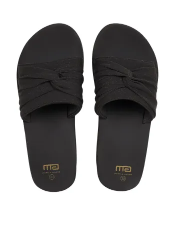 Дамски чехли в черен цвят Knot