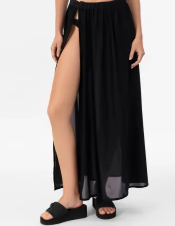 Дамски чехли в черен цвят Knot