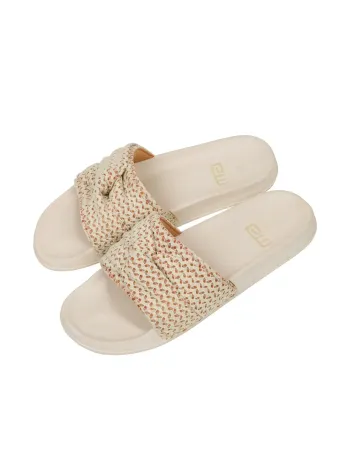 Дамски чехли в цвят беж Knot