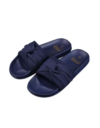 Дамски чехли в тъмно син цвят Knot