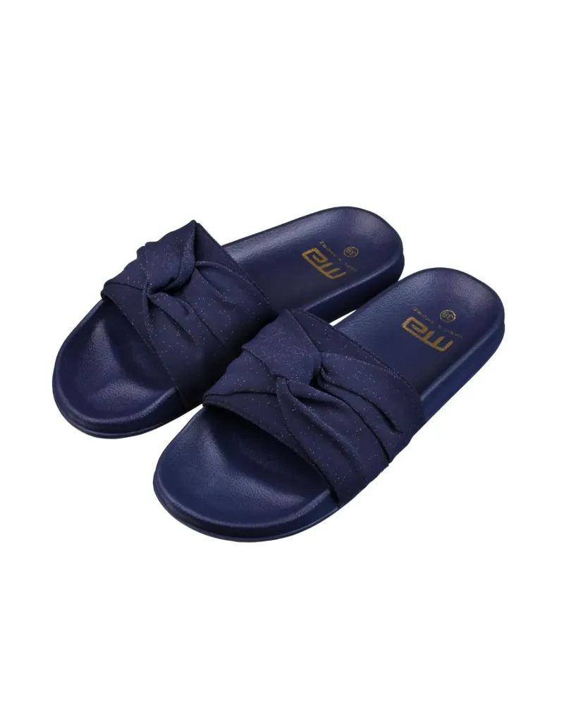 Дамски чехли в тъмно син цвят Knot