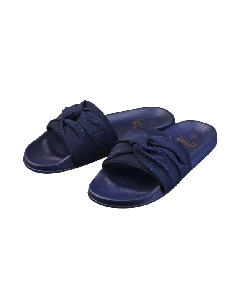 Дамски чехли в тъмно син цвят Knot