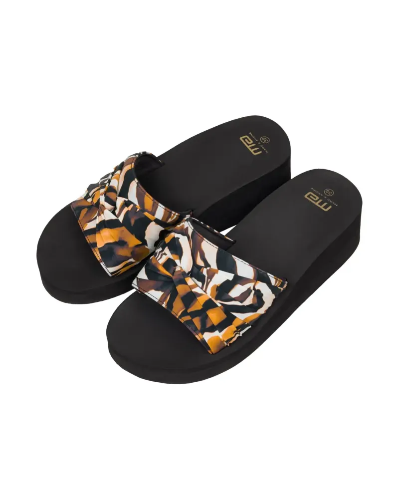 Дамски чехли с платформа Knot