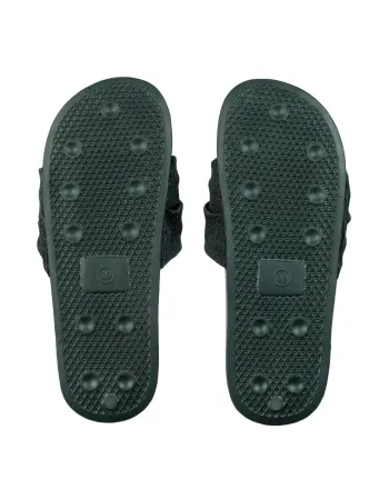 Дамски чехли в тъмно зелен цвят Knot