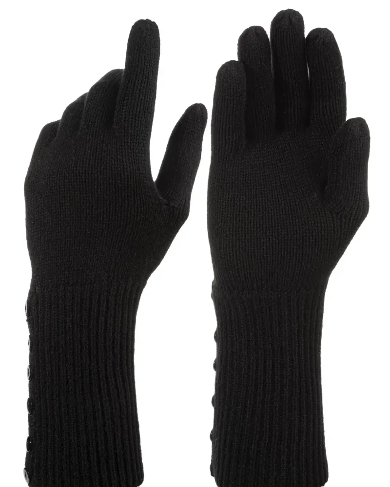 Черни ръкавици от 100% кашмир Weightless Luxury