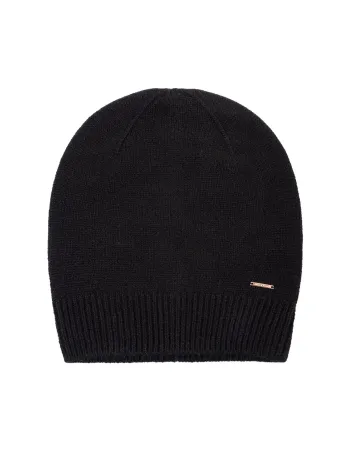 Черна шапка от 100% кашмир Weightless Luxury