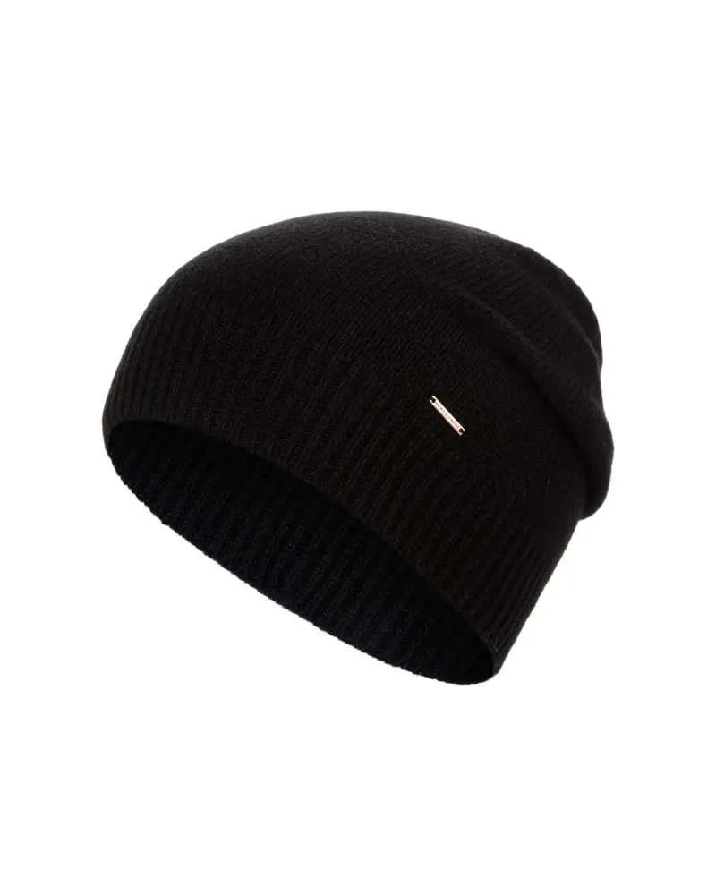 Черна шапка от 100% кашмир Weightless Luxury