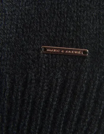 Черна шапка от 100% кашмир Weightless Luxury