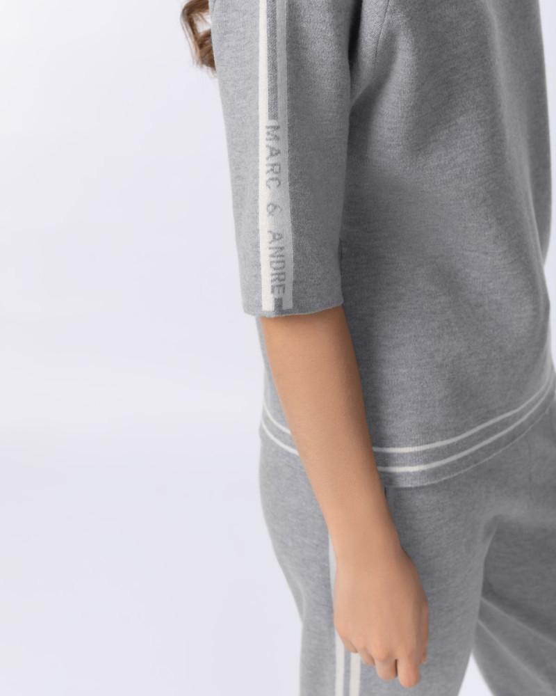 Кашмирен пуловер с 3/4 ръкав