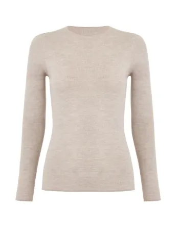 Блуза от мериносова вълна SHEER WHISPER беж