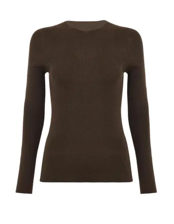 Блуза от мериносова вълна SHEER WHISPER brown