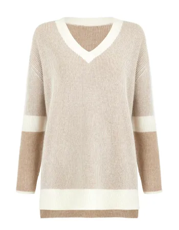 Кашмирен пуловер RIBBED RHYTHM