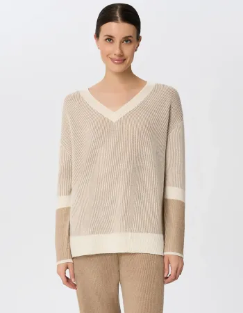 Кашмирен пуловер RIBBED RHYTHM